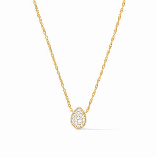 Pave Teardrop Delicate Necklace, CZ