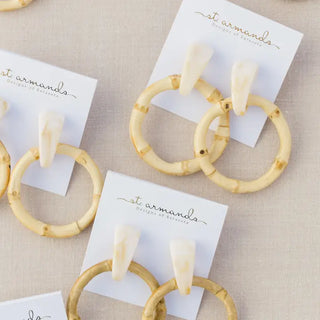 Light Brown Bamboo Earrings