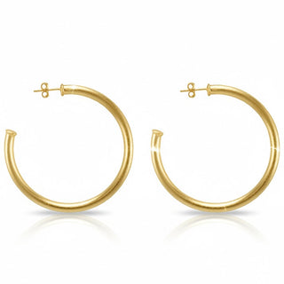 Small Everybody'S Favorite Hoops - Brushed 18k Gold Plated