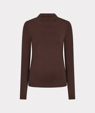 Basic Turtleneck Top, Coffee