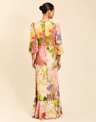 Ophelia Ruffle Gown, Primrose Midnight - 6