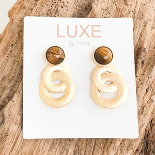 The Lana Earring, Tiger's Eye