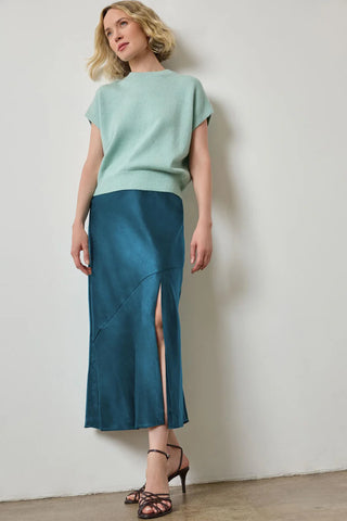 Banded Bottom Wedge Sweater, Frost