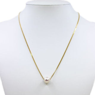 White Floating Pearl Necklace, Single