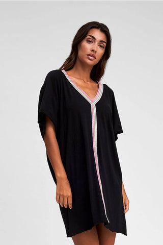 Mini Pima Abaya, Black - Petite