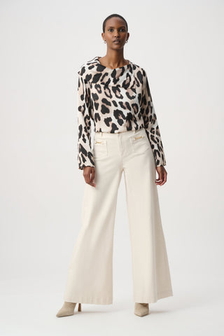 Animal Print Satin Top