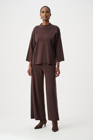 Wide-leg Belted Trousers, Mocha