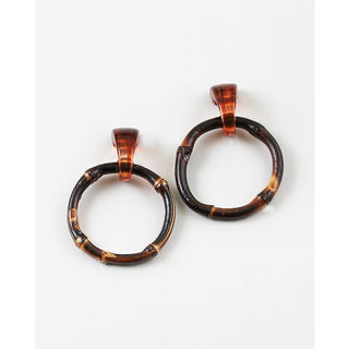 Brown Bamboo Statement Studs
