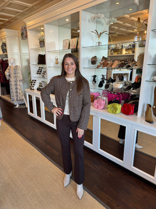 Alana Quilted Jacket, Chocolate Check