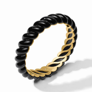 Ravello Statement Bangle - Obsidian Black