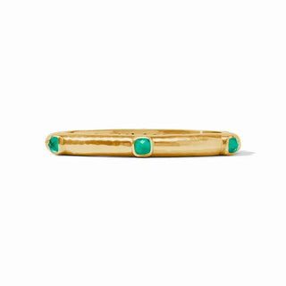 Catalina Hinge Bangle - Iridescent Emerald Green