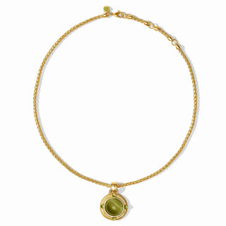 Cobblestone Demi Necklace - Green Cat'S Eye