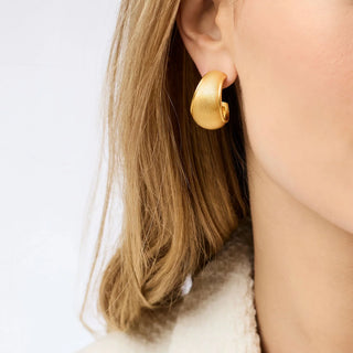 Cobblestone Statement Hoop - Gold