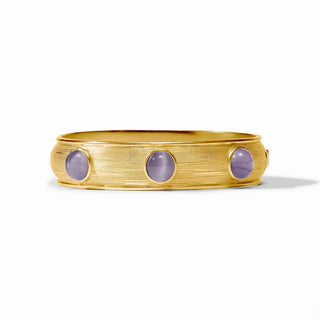 Cobblestone Stone Hinge Bangle - Blue Cat'S Eye
