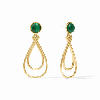 Essex Stone Earring - Malachite Green