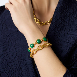 Essex Stone Bracelet - Malachite Green