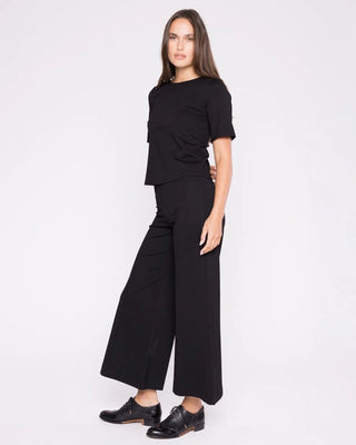 Ponte Knit Short Sleeve, Black