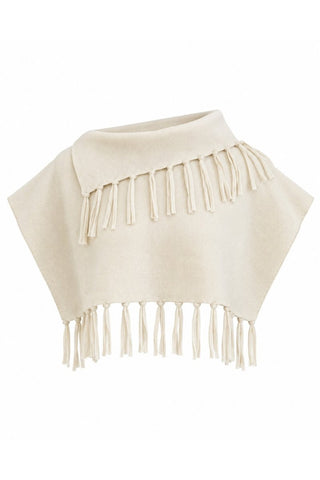Fringe Wrap - Ivory