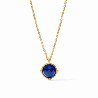 Honeybee Solitaire Necklace - Iridescent Sapphire Blue