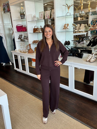 Airessentials Petite Wide Leg Pant, Truffle Brown