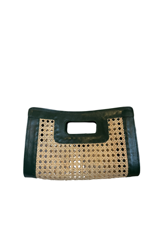 Wicker Clutch, Green