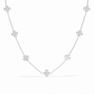 Malta Canterbury Delicate Station Necklace - Silver