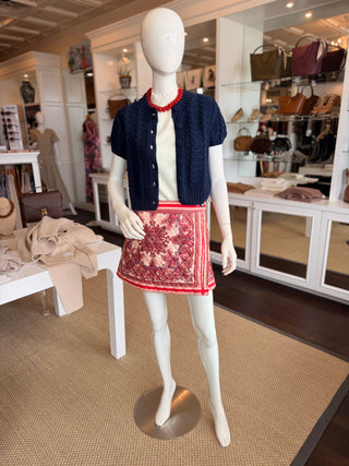 Melanie Quilted Skirt, Hearts In Tandem Print