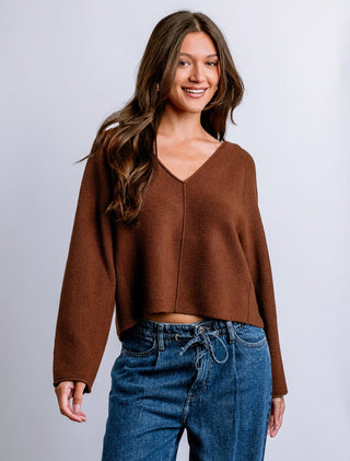 Asima V Sweater, Brown