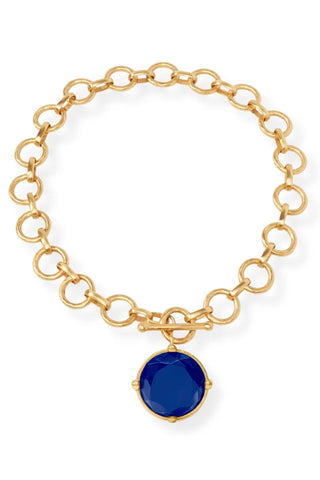 Honeybee Statement Necklace - Iridescent Sapphire Blue