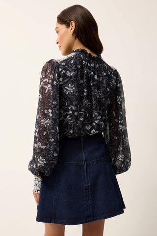 Crawford Skirt, Dark Wash