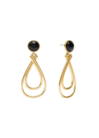 Essex Stone Earring - Obsidian Black