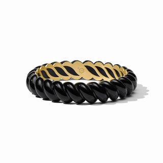 Ravello Statement Bangle - Obsidian Black