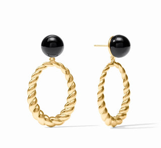 Ravello Statement Earring - Obsidian Black