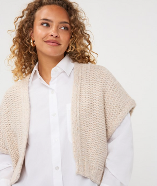 Knit Cardigan, Biscuit