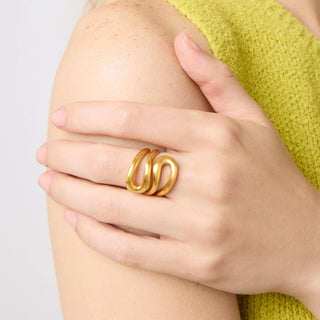 Wave Wrap Ring - Gold