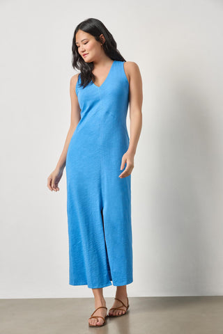 V-Neck Seamed Maxi Dress, Regatta