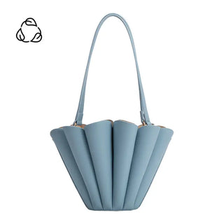 Shellie Blue Leather Shoulder Bag
