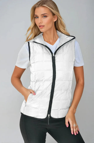 Aisa Vest, White/Black