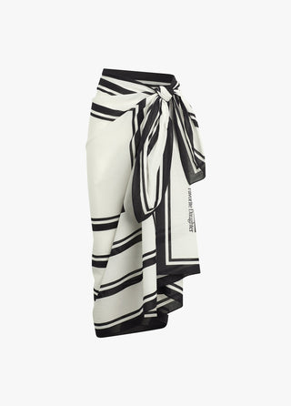 Geo Print Pareo, Black/White