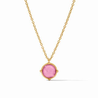 Honeybee Solitaire Necklace, Tourmaline Pink