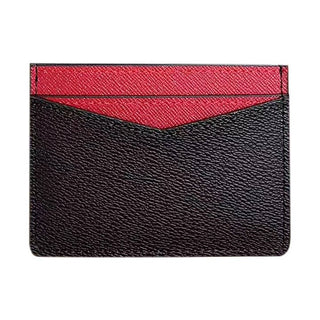 Mini Card Holder - Red/Brown