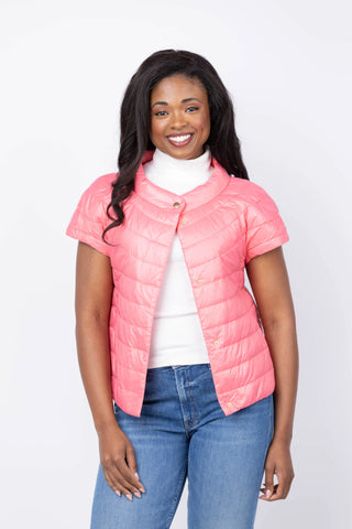 Shelly Cap Sleeve Vest, Sun Kissed