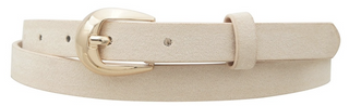 Microsuede U Buckle Skinny, Taupe