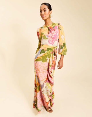 Ophelia Ruffle Gown, Primrose Midnight - 6