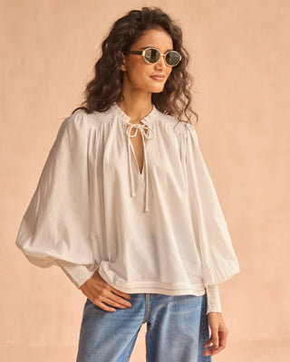 Anouk Blouse, Solid Pristine