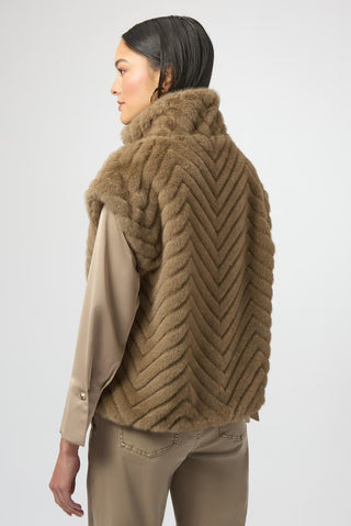 Faux Fur Vest With Zipper