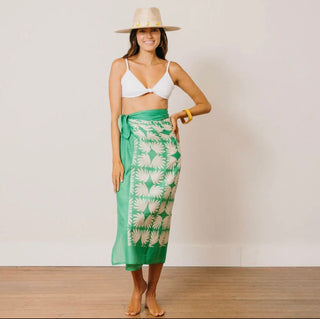 Viridian Tile Sarong - Green