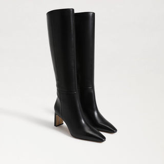Sylvia Knee High Boot, Black Leather