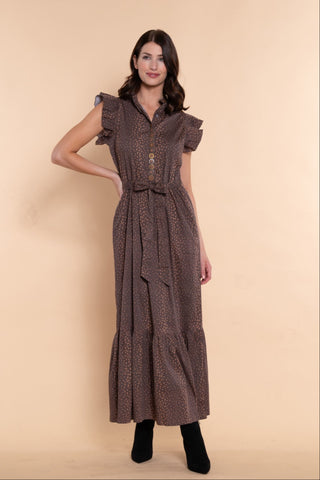 Taylor Dress, Espresso Cheetah