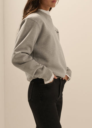 Signature Sweatshirt, Heather Grey/True
